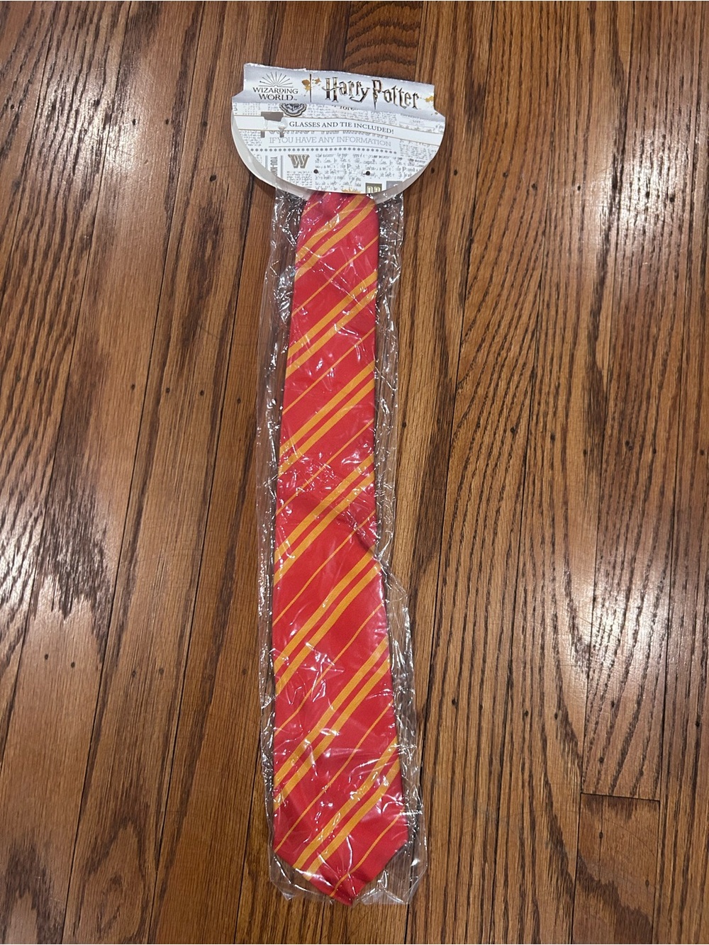 Harry Potter Kids Red and Yellow Striped Tie